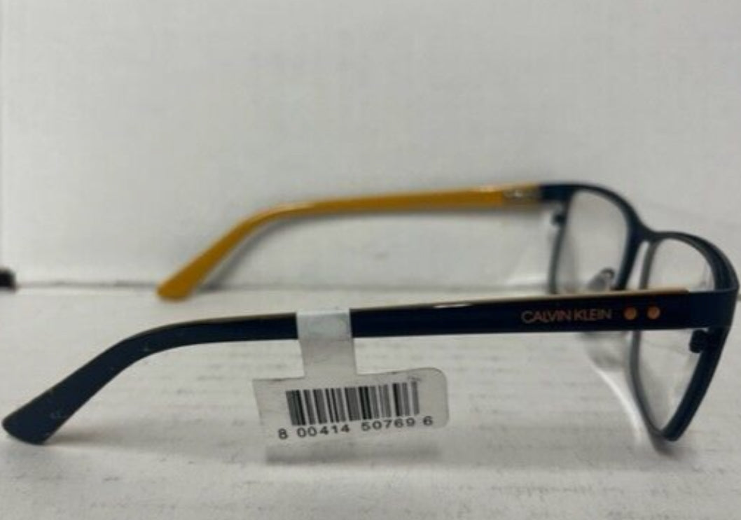 Calvin Klein Black and Yellow Eyeglass Frames