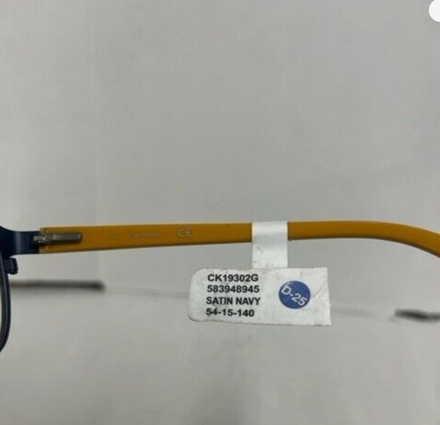 Calvin Klein Black and Yellow Eyeglass Frames