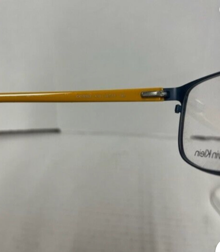 Calvin Klein Black and Yellow Eyeglass Frames