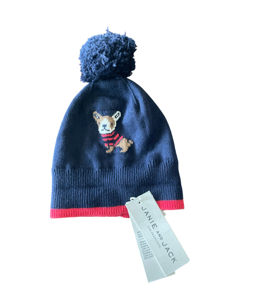 Janie and Jack French Bulldog beanie (0-3 months)