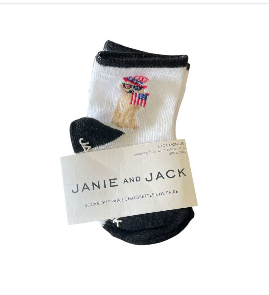 Janie and Jack Patriotic Socks (0-3 months)