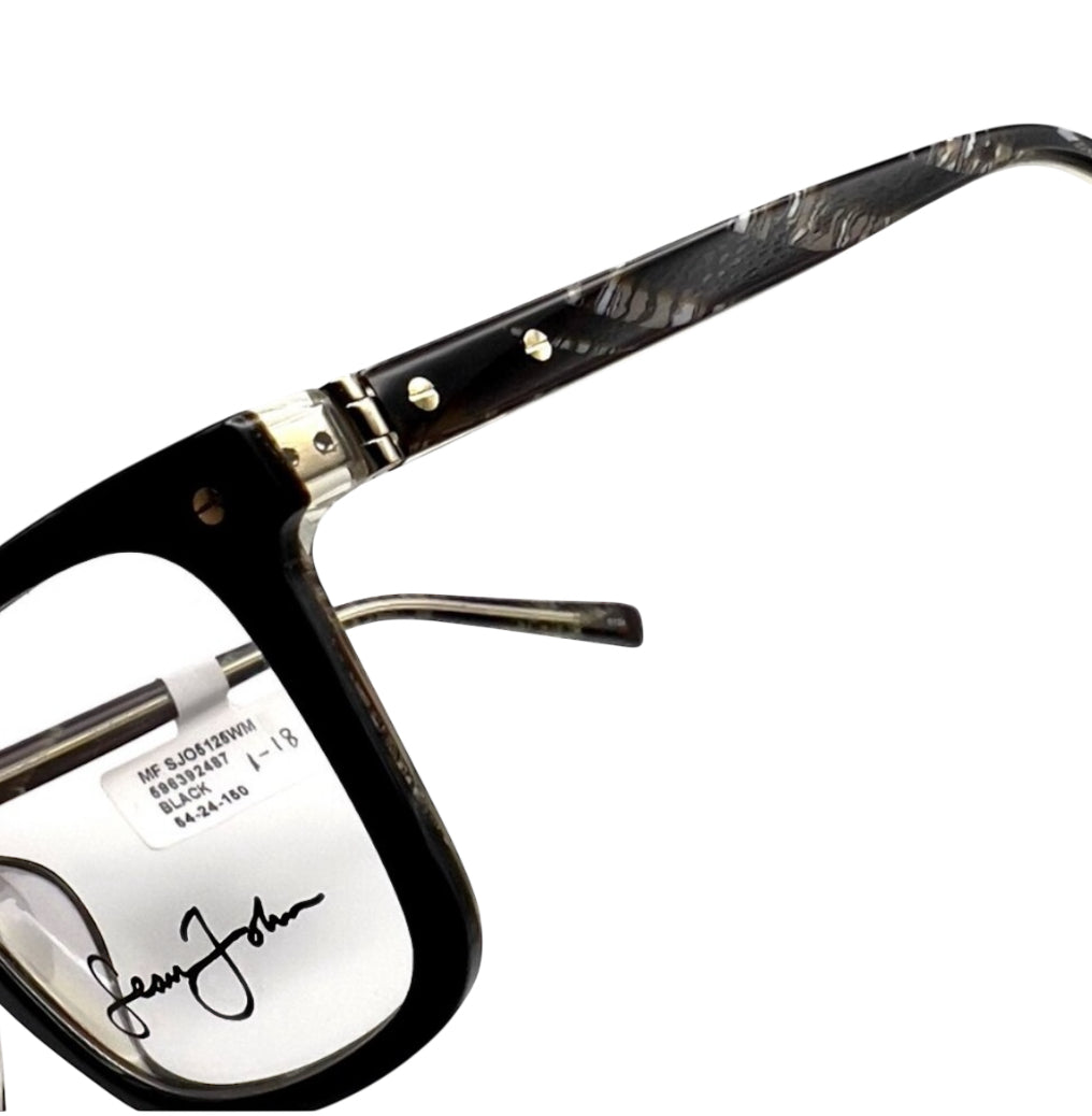 Sean John Black Marble Eyeglass Frames
