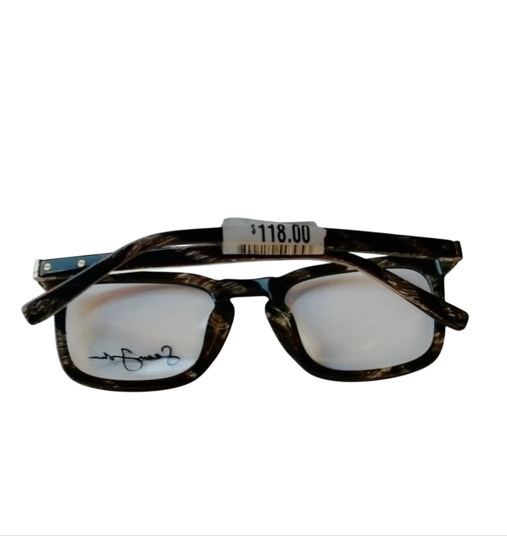 Sean John Black Marble Eyeglass Frames