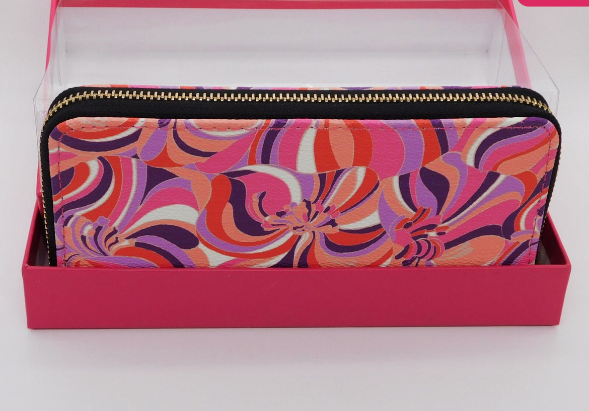 TRINA TURK Pink Sea Anemone Wallet