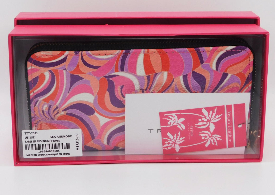 TRINA TURK Pink Sea Anemone Wallet