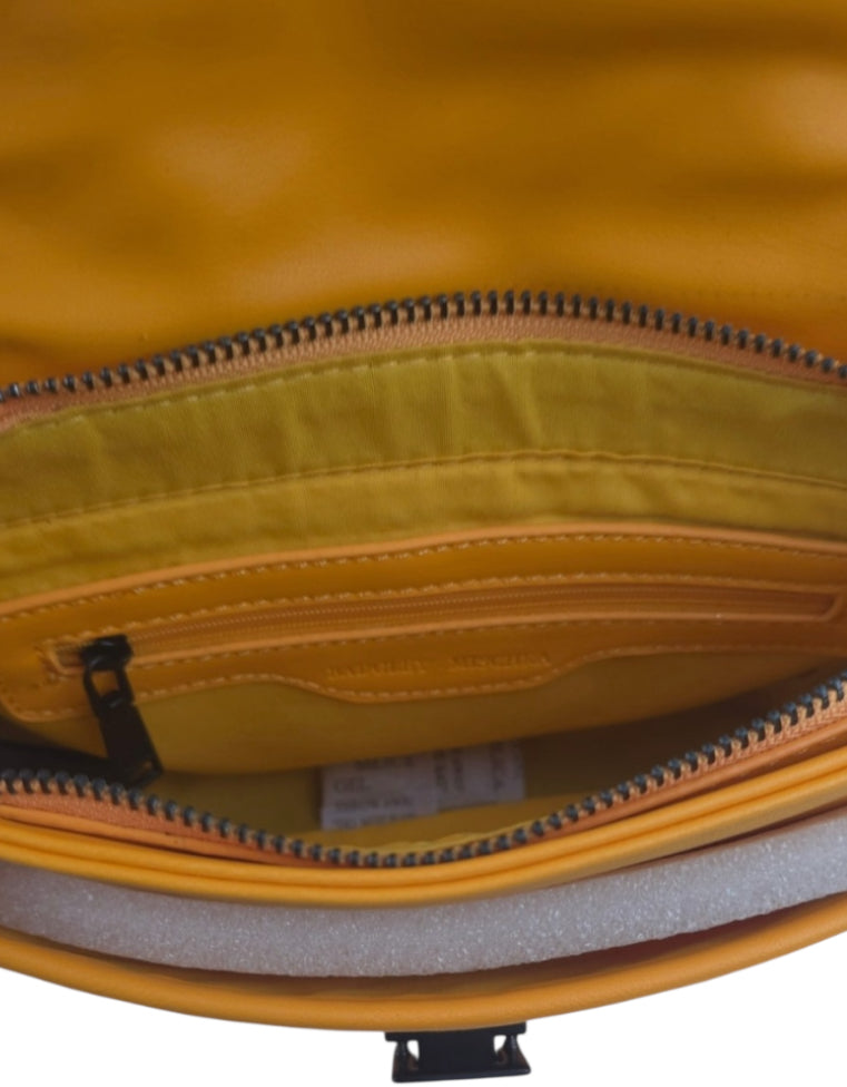 Badgley Mischka Quilted Yellow Crossbody With Lock