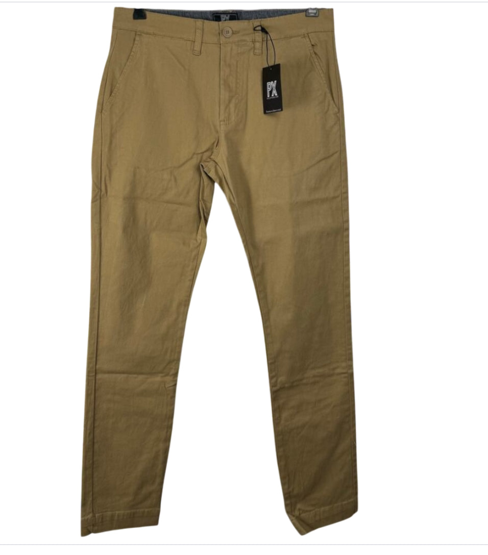 PX Clothing Tan Straight Fit Chino (31x34)
