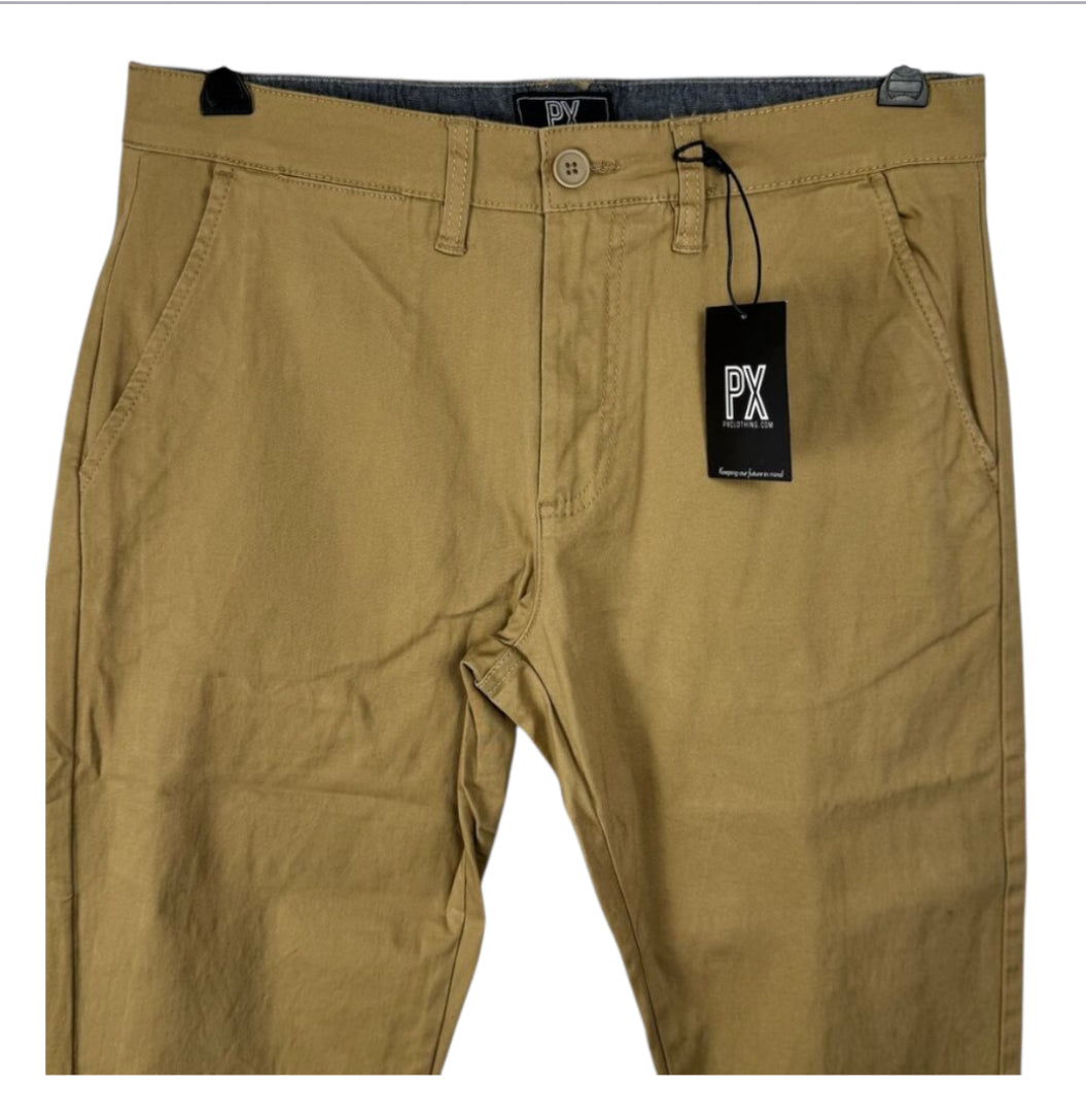 PX Clothing Tan Straight Fit Chino (31x34)