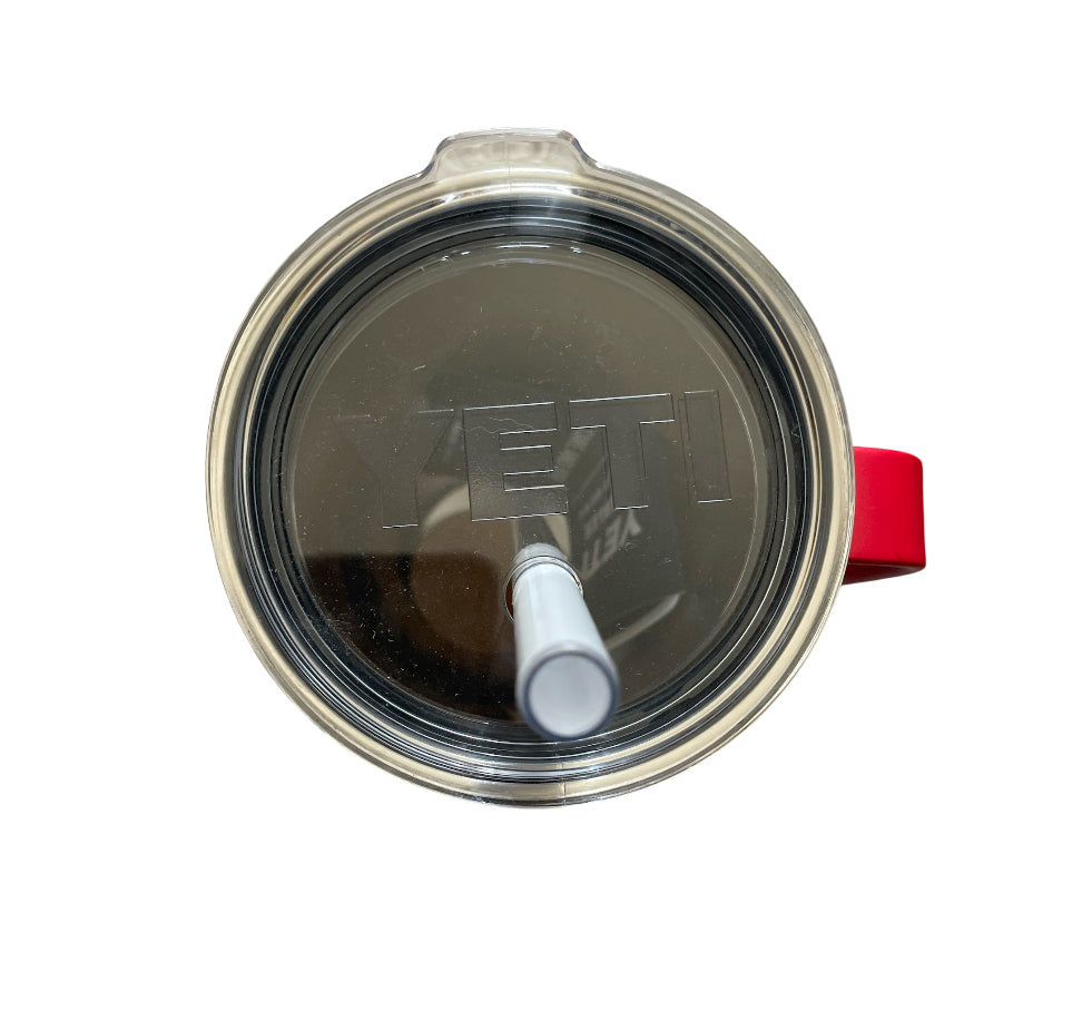YETI Rambler 35 oz Mug with Straw Lid in Rescue Red.
