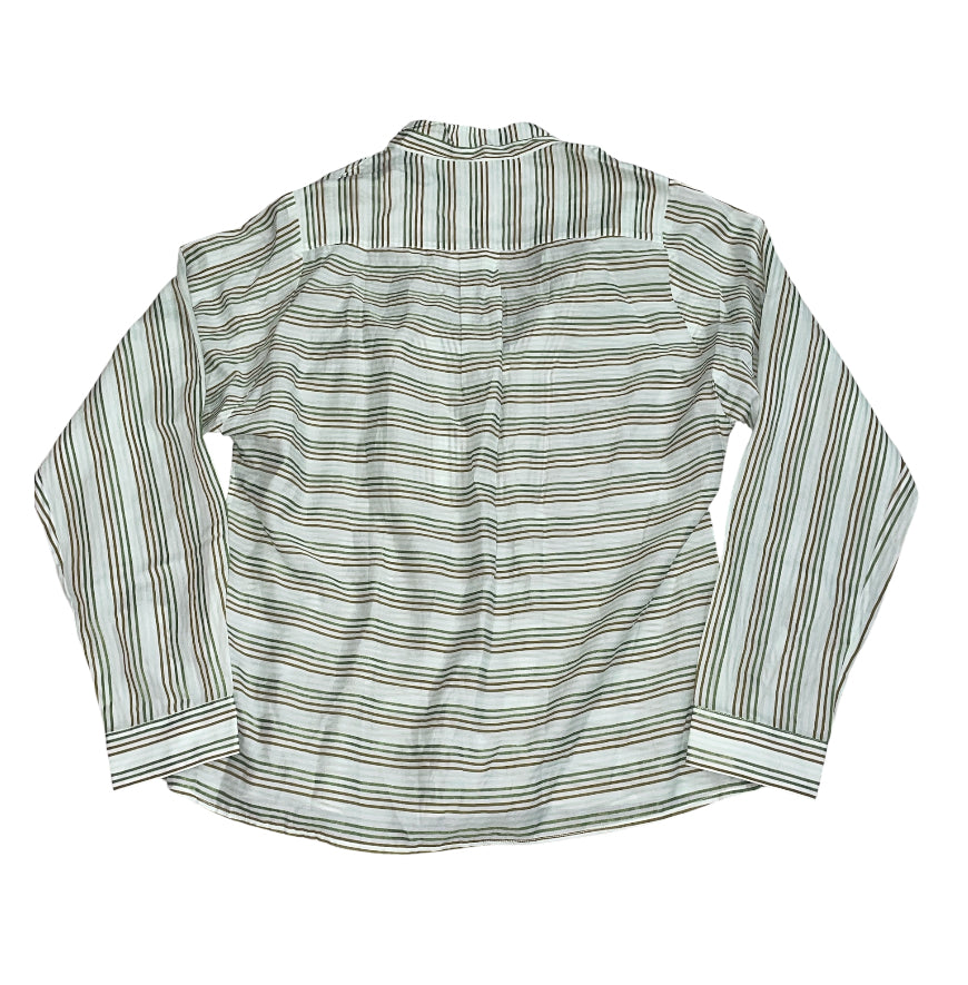 IRIS & INK Sierra Pleated Striped Cotton-Blend Blouse (8)