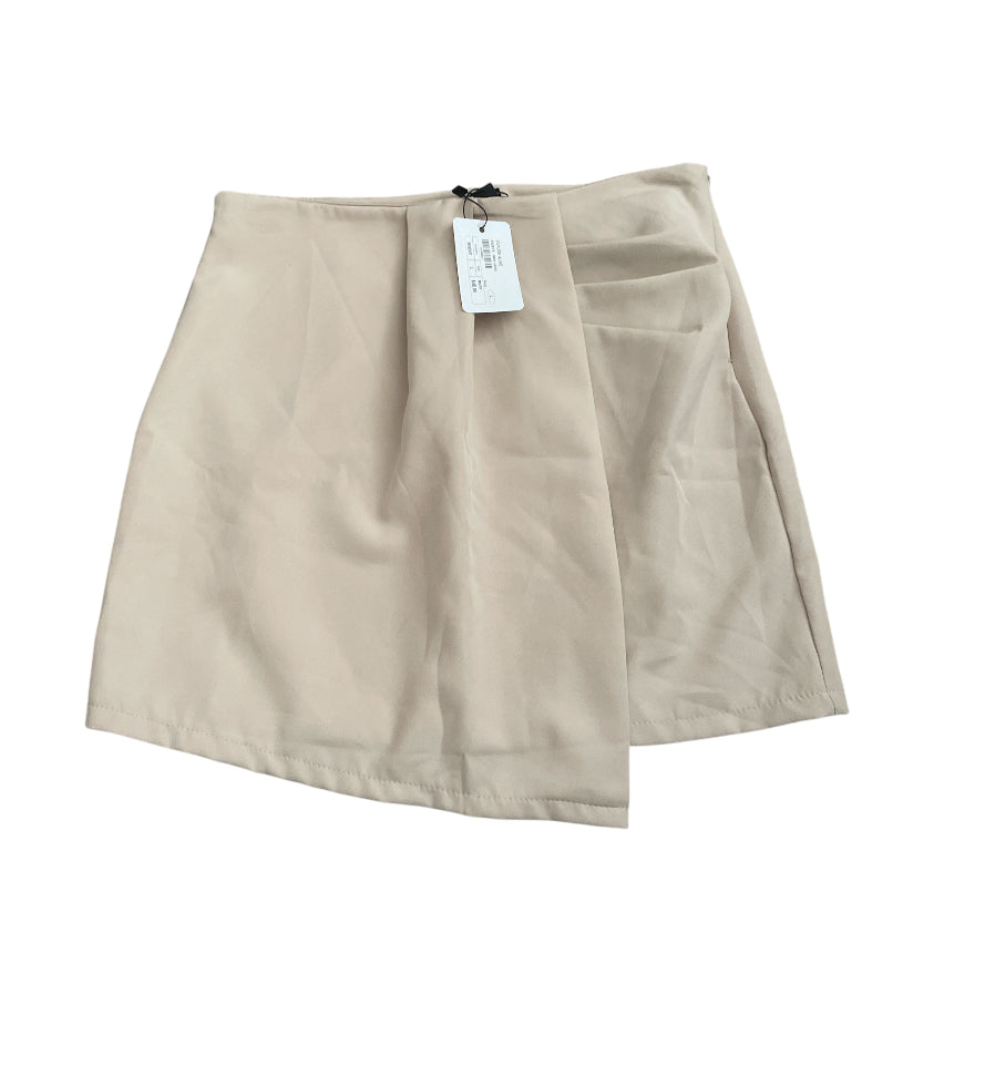 Future Alive Khaki Asymmetrical Hem Lined Pencil Mini Skirt (Large)