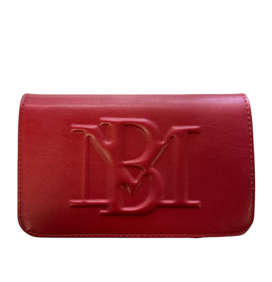 Badgley Mischka Red Debossed Logo Bag