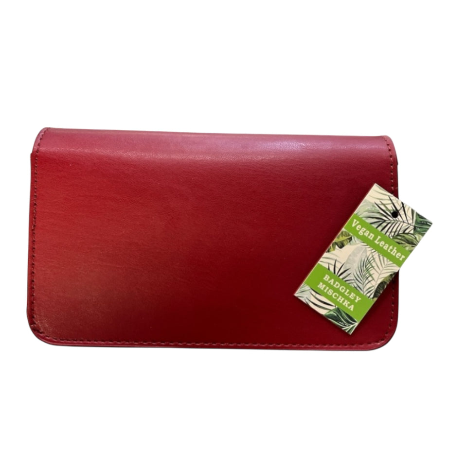 Badgley Mischka Red Debossed Logo Bag