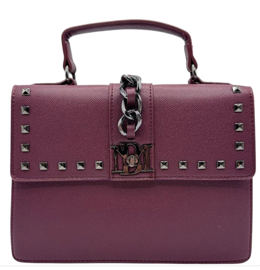 Badgley Mischka Plum Chain Detailed Bag