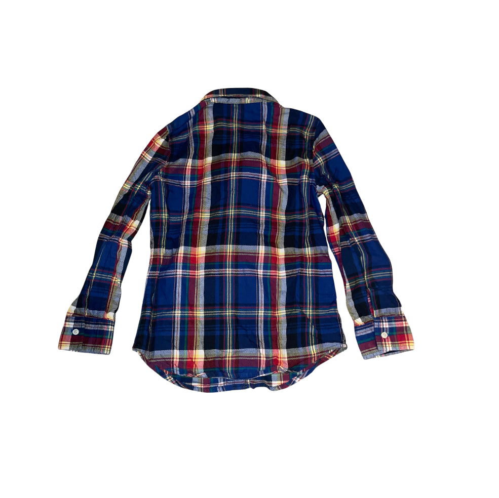 Ralph Lauren Girls Ruffled Plaid Shirt (6)
