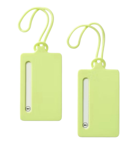 Open Story Silicone Luggage Tag - Lime Green