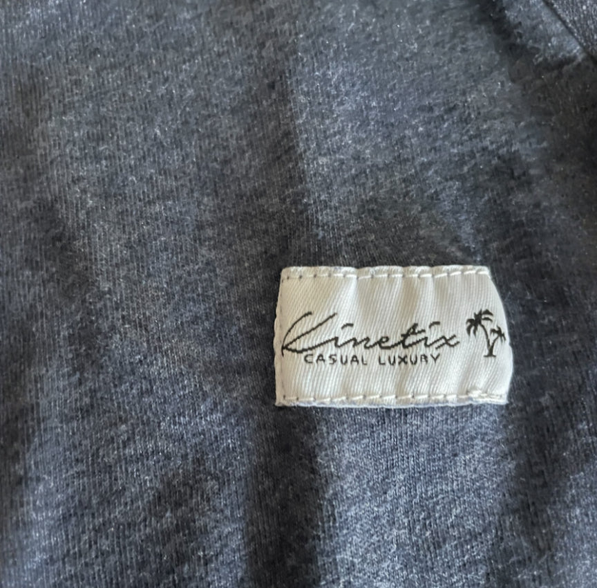 Kinetix Navy Heather Long Sleeve Tee (Small)