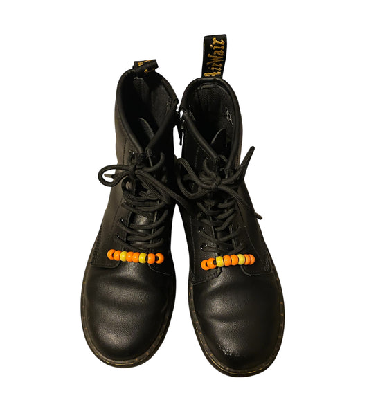 Dr. Martens Combat Boots featuring Beaded Lace Decorations (3)
