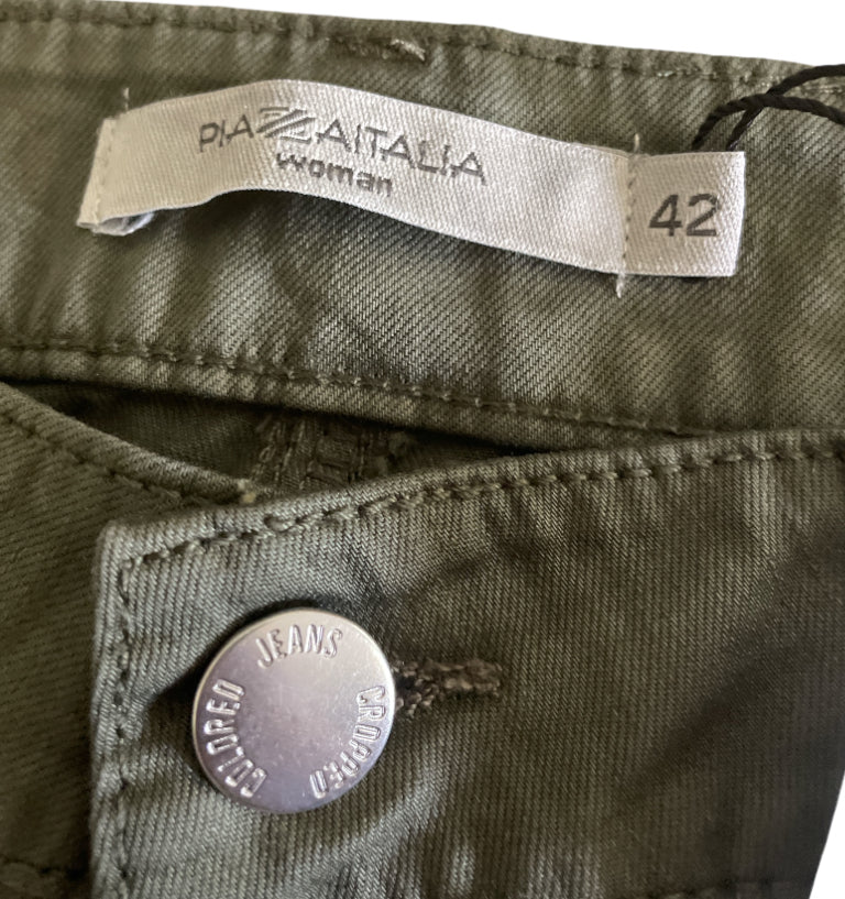 Piazza Italia Olive Green Chinos (6)