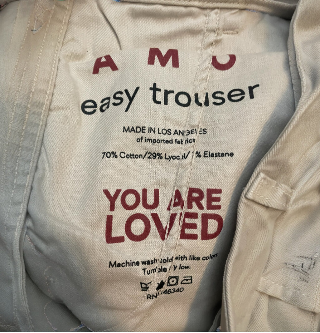 Amo Light Khaki Chino Trousers (30)