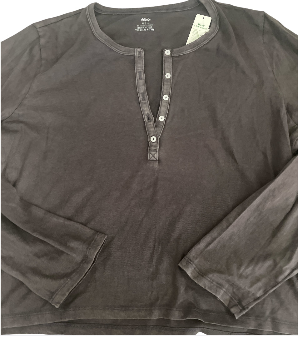 Aerie Layering Henley T-Shirt (X-Large)