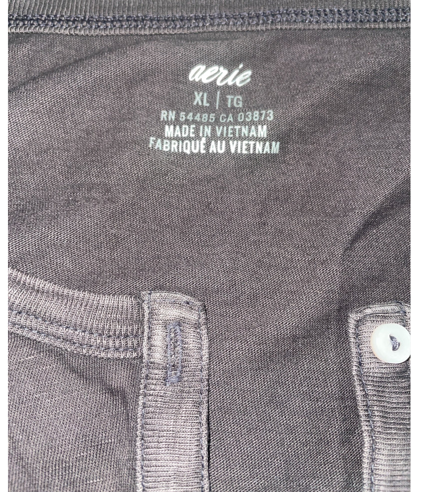 Aerie Layering Henley T-Shirt (X-Large)