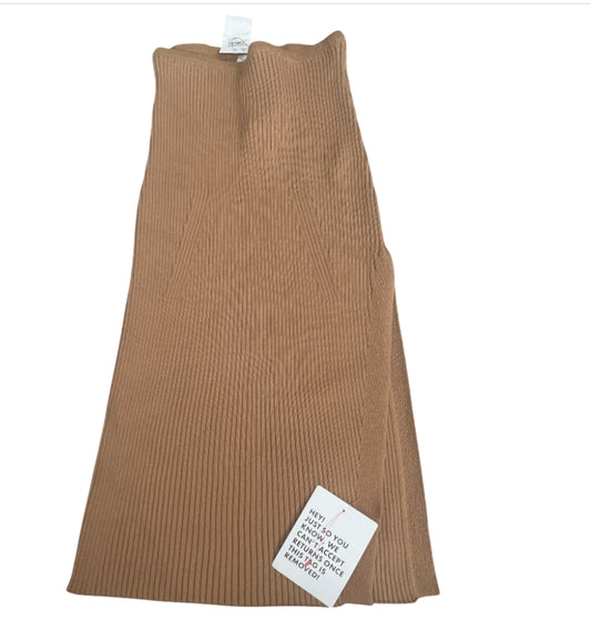Topshop Ribbed Knee Length Skirt (Small)