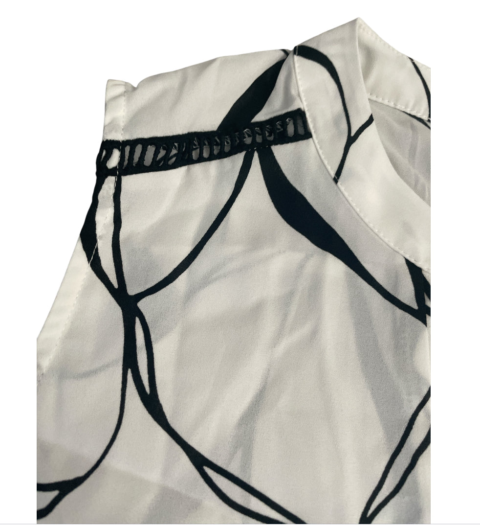 CURE Black & Cream Sleeveless Top (X-Large)