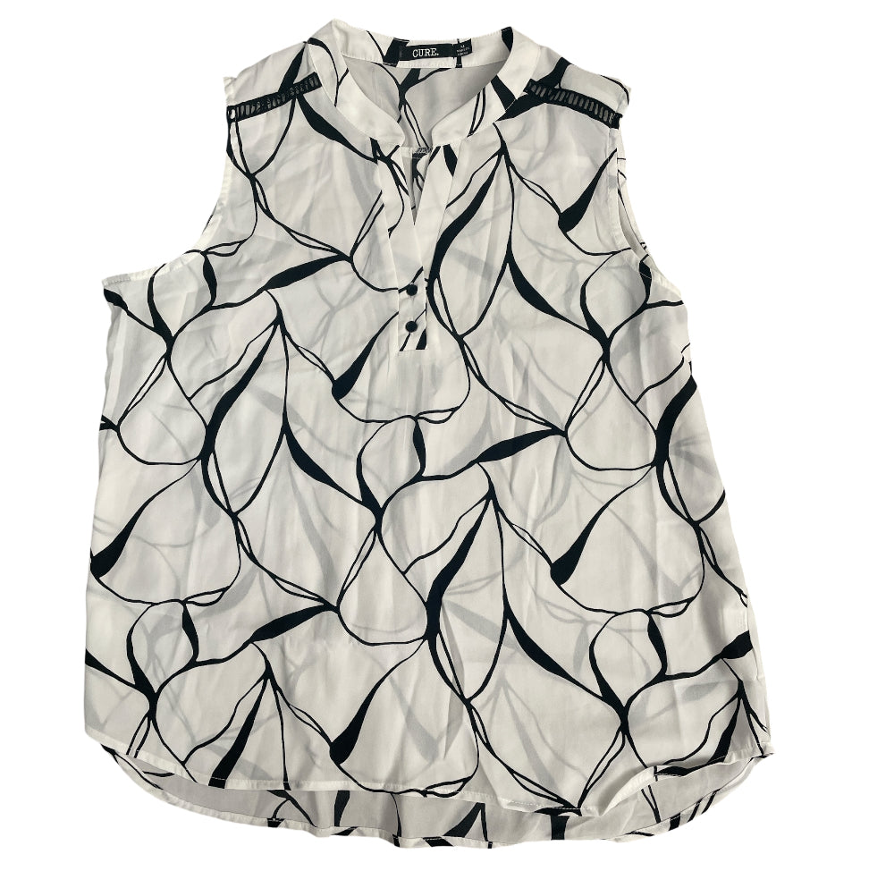 CURE Black & Cream Sleeveless Top (X-Large)