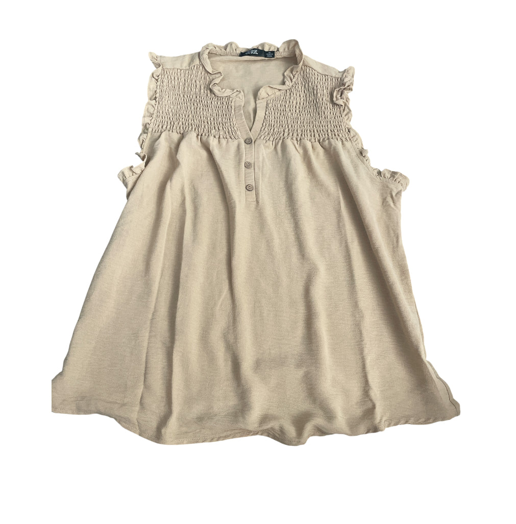 CURE Sleeveless Tan Blouse (X-Large)
