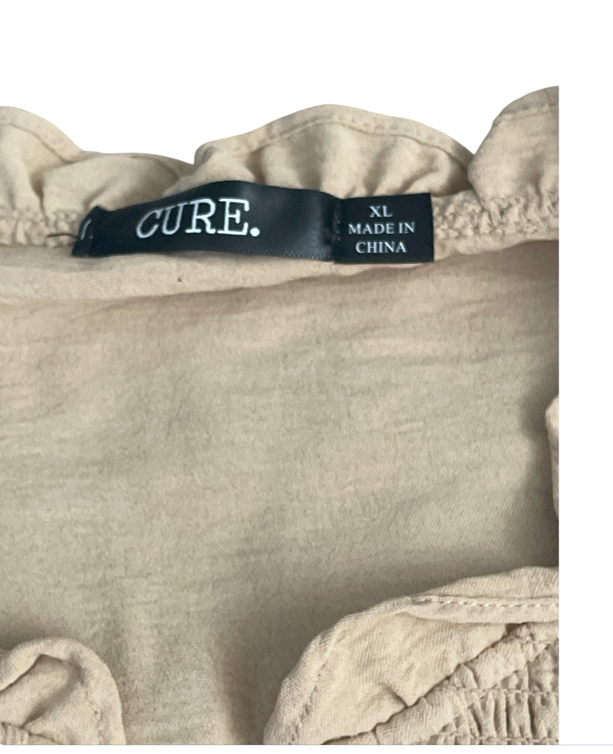 CURE Sleeveless Tan Blouse (X-Large)