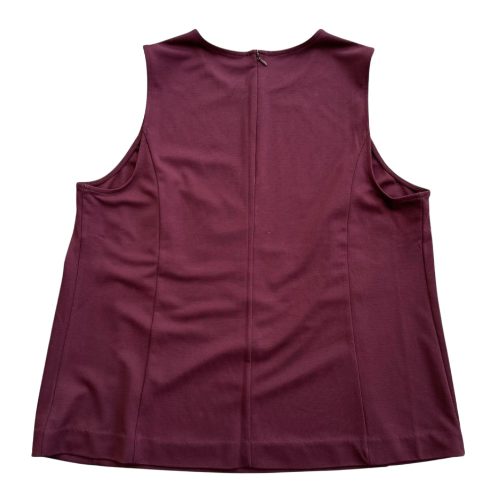 Lane Bryant Burgundy/Wine Ponte Sleeveless Top (16)