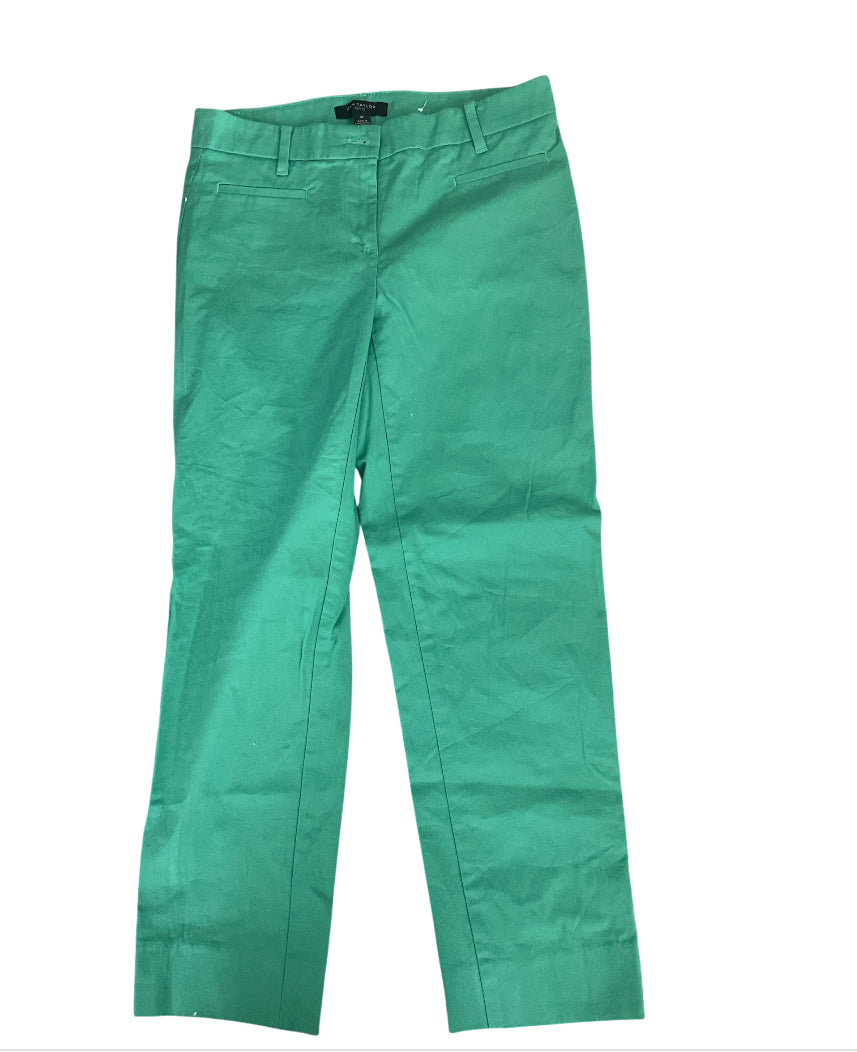 Ann Taylor Green The Cotton Crop Pant (0P)