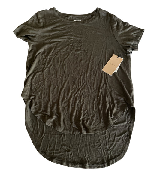 Halogen Short Sleeve Tee Asymmetric Hem Crew Neck Stretch (Medium)