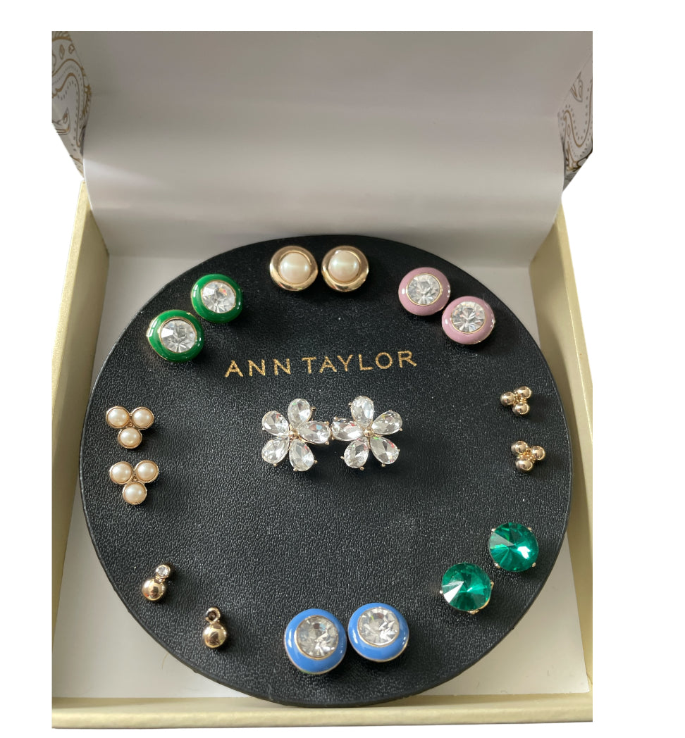 Ann Taylor Jewelry | Enamel Stud Earring Set Gold