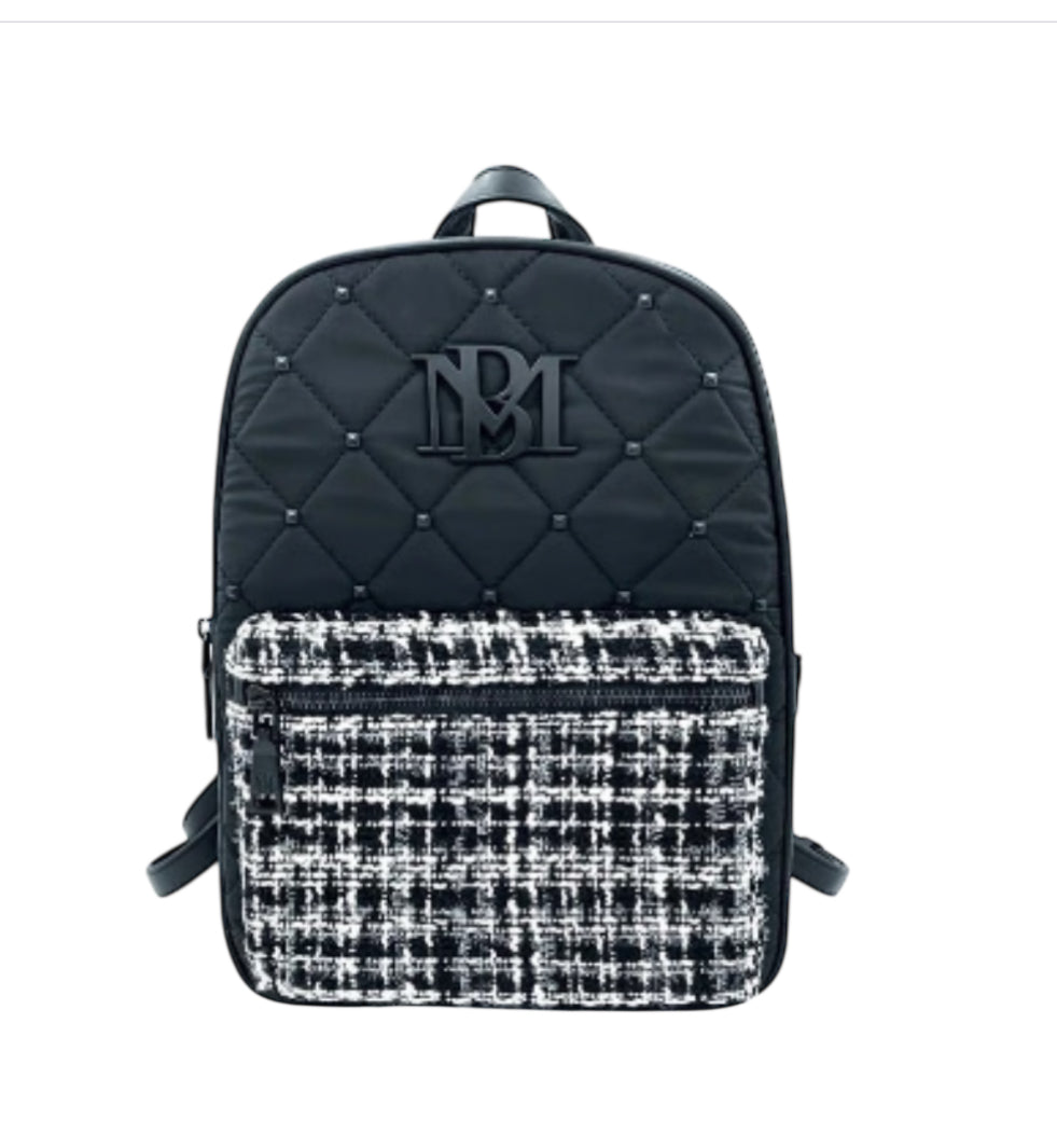 BADGLEY MISCHKA Big Diamond Quilted Nylon Backpack