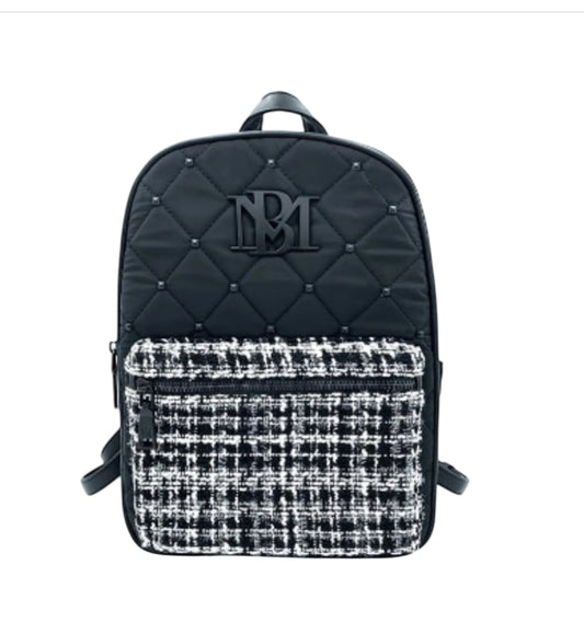 BADGLEY MISCHKA Big Diamond Quilted Nylon Backpack