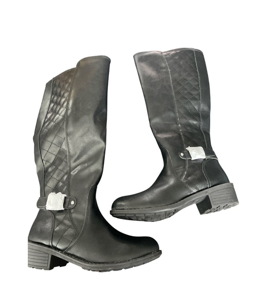 St. John’s Bay Black Quilted Riding Boot with Buckle (5)