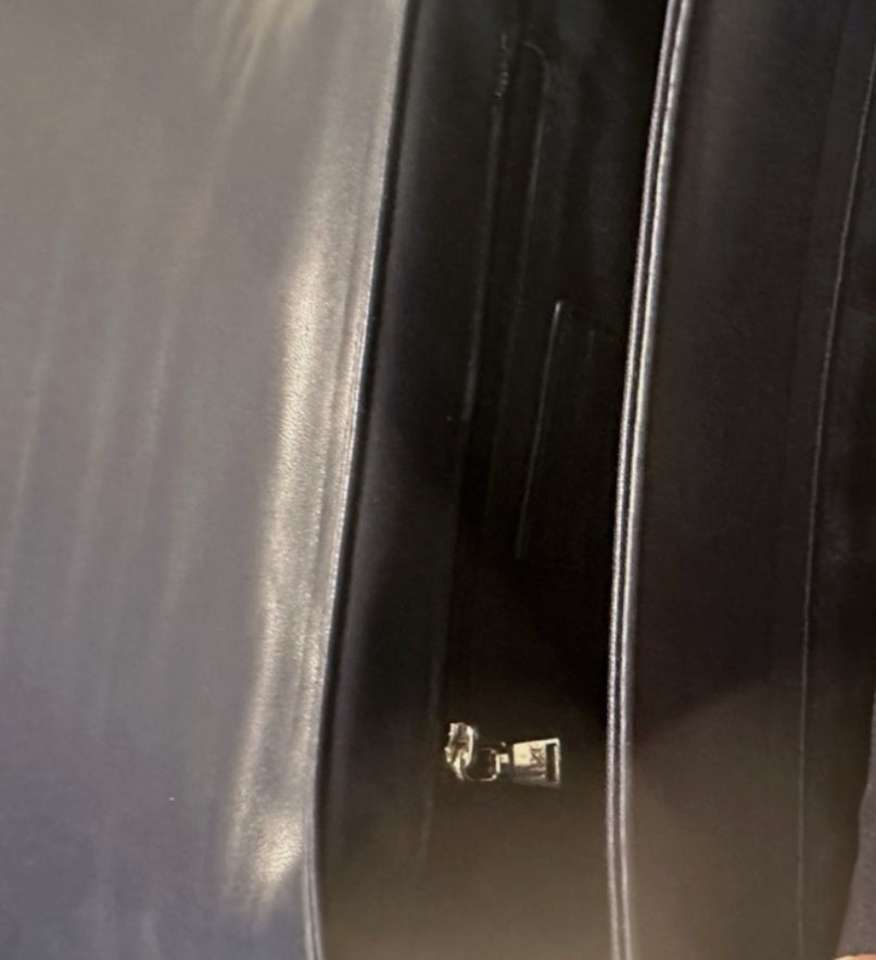 Badgley Mischka Denim Diamond Quilted Crossbody w/Matching Pearls