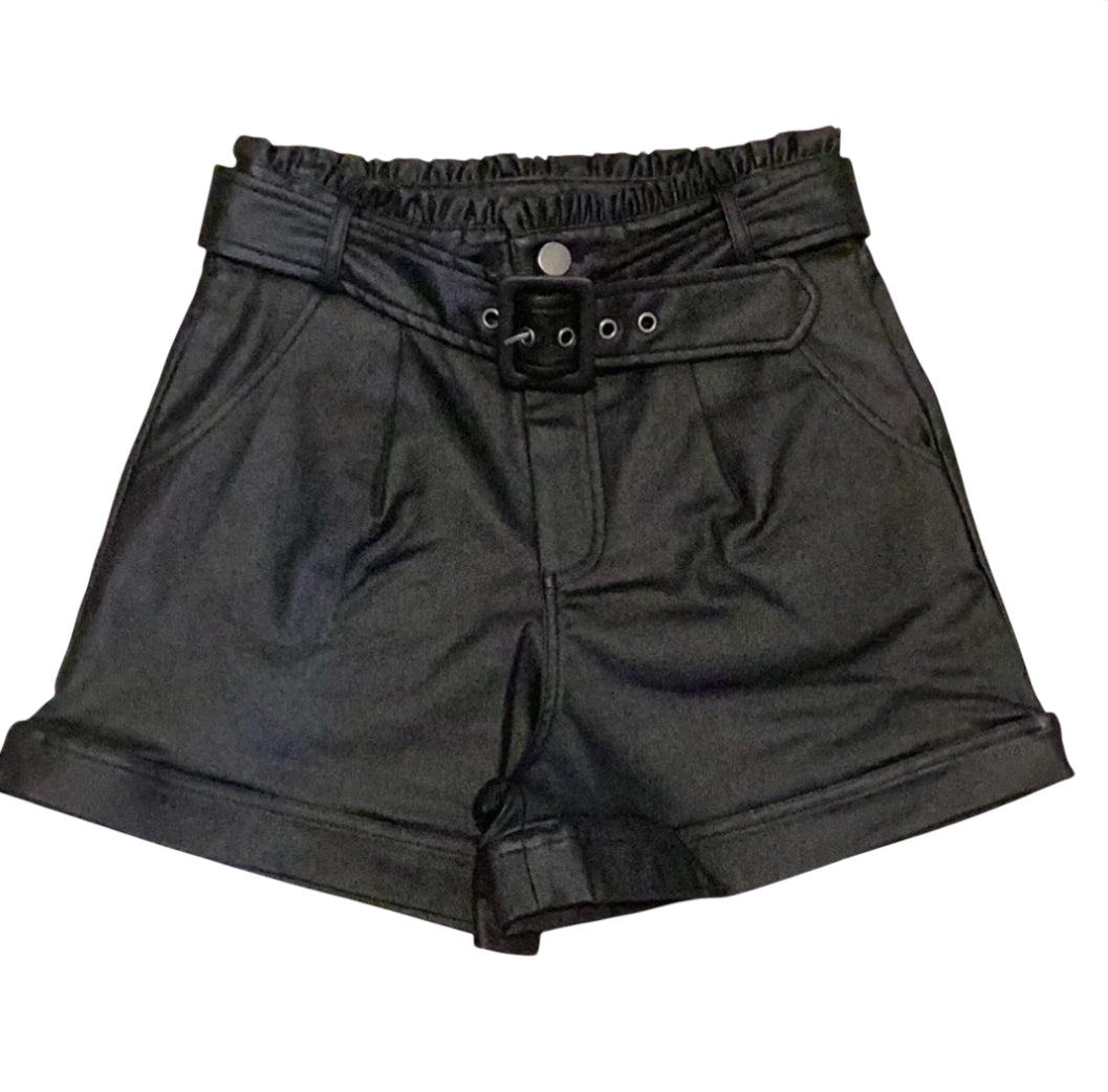 Sadie & Sage Black Belted Shorts (Large)