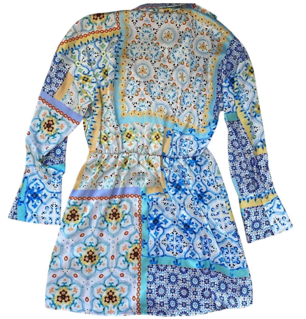 Zara Patchwork Mini Dress (Small)