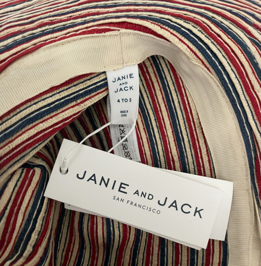 Janie and Jack Multi Colored Floppy Sun Hat (4-5 years)