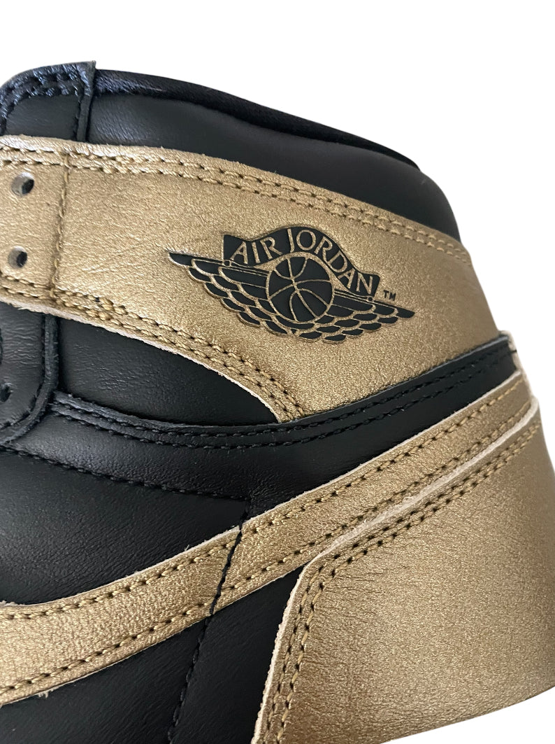 Nike Air Jordan 1 Retro High OG in the "Black Metallic Gold" colorway Sneakers (8M 9.5W)