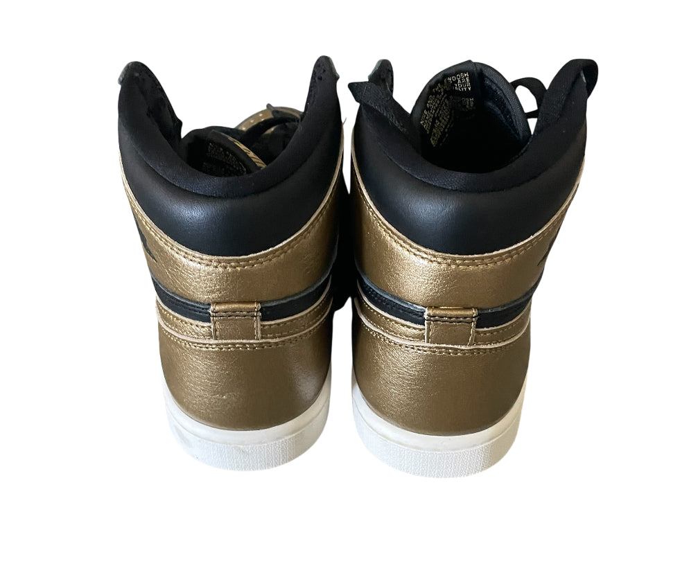 Nike Air Jordan 1 Retro High OG in the "Black Metallic Gold" colorway Sneakers (8M 9.5W)