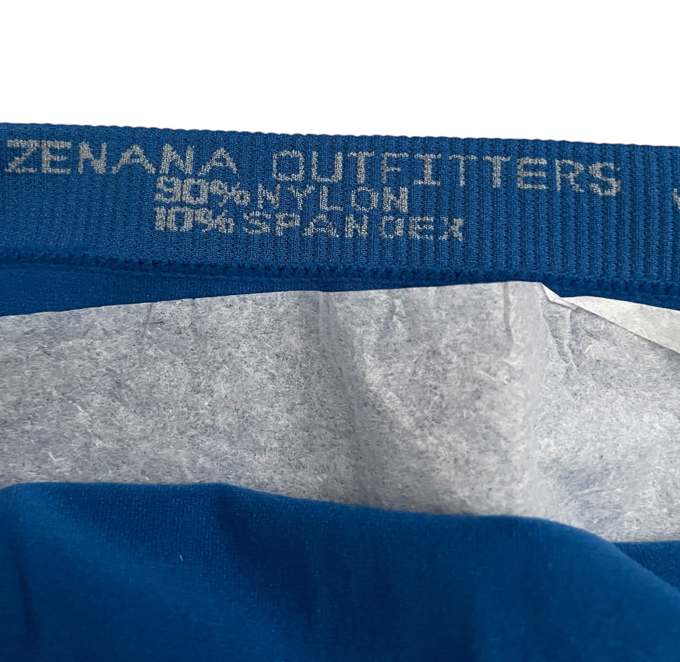 Zenana Seamless Strapless 7" Blue Bandeau Tube Top w/No Pad