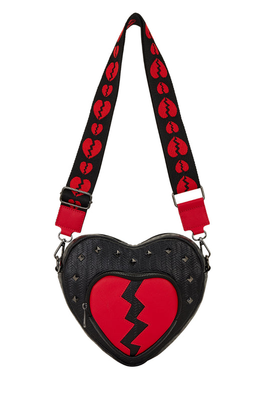 Loungefly Broken Heart Figural Crossbody Bag