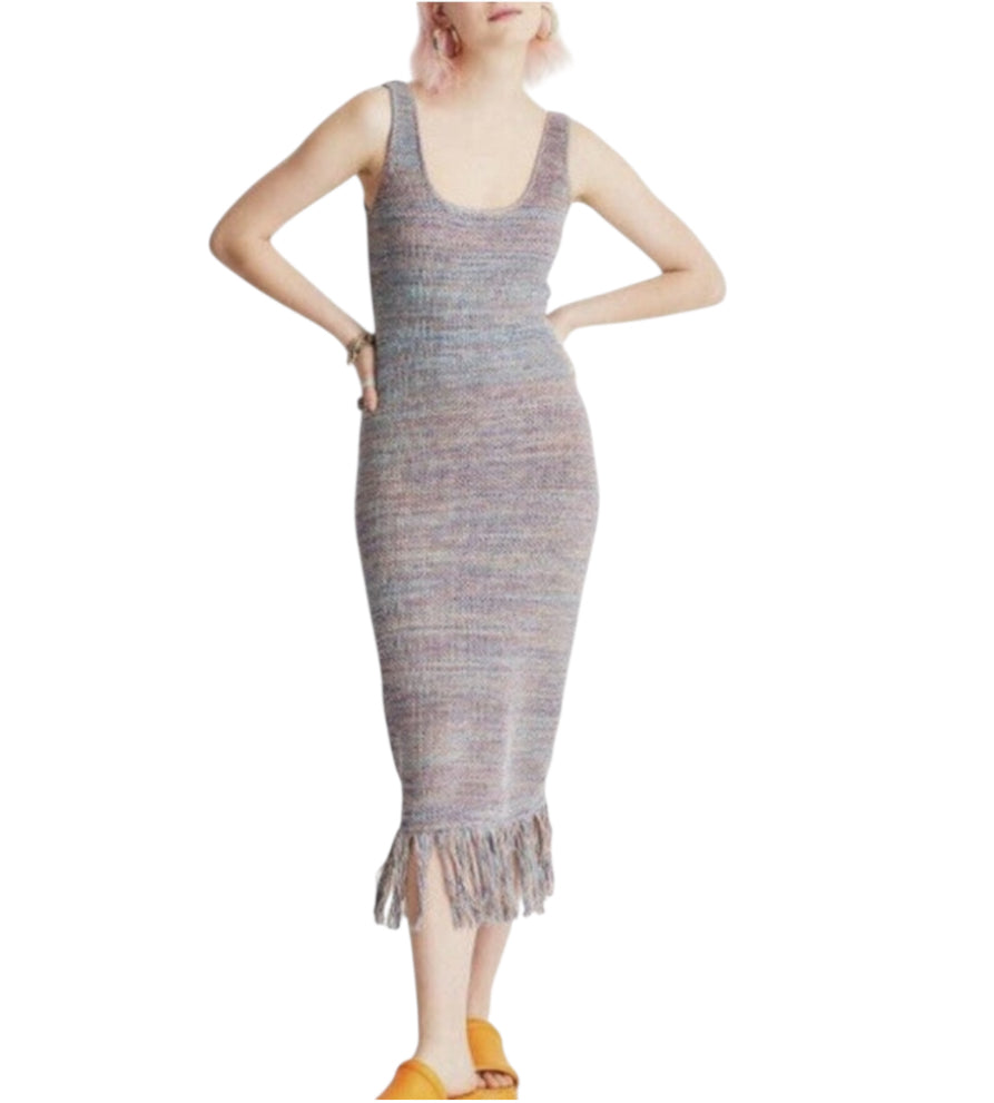 Future Collective Crochet Fringe Dress (1x)