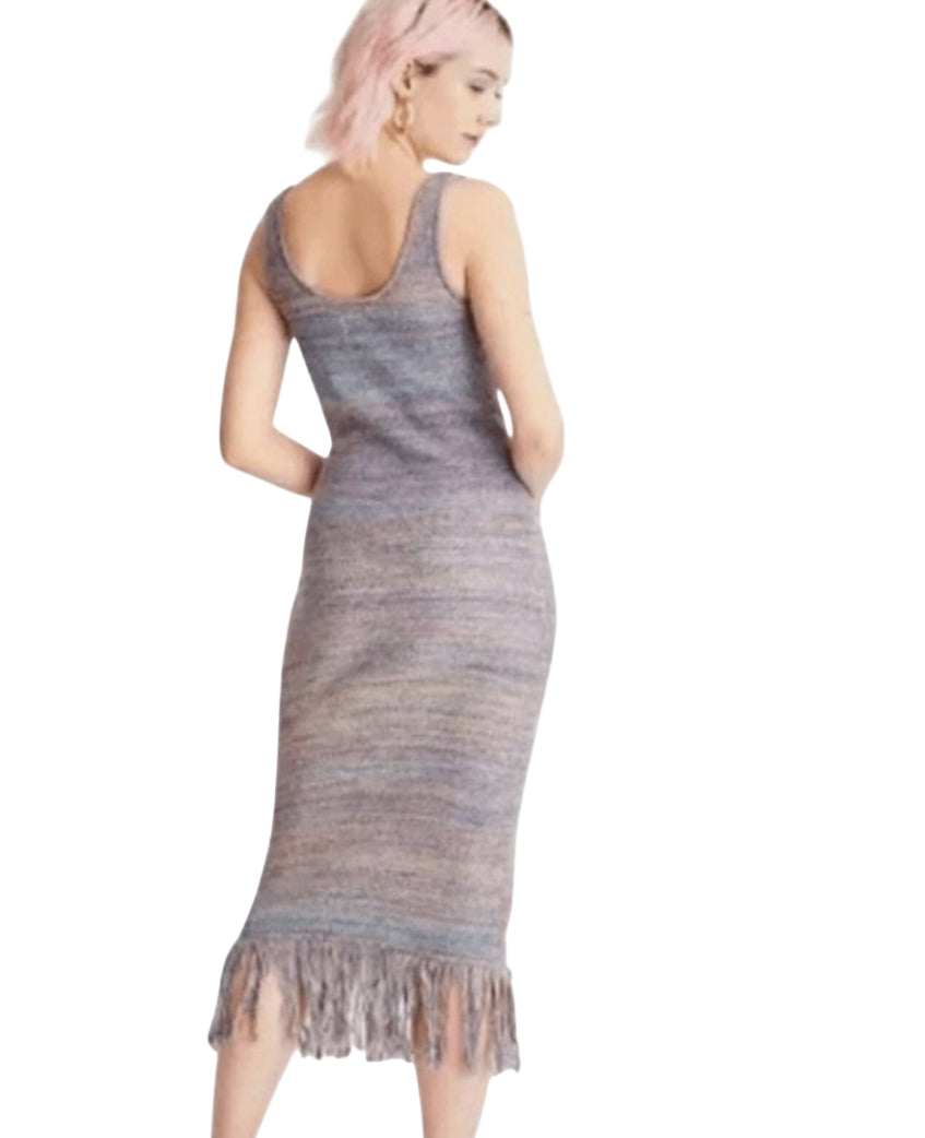 Future Collective Crochet Fringe Dress (1x)
