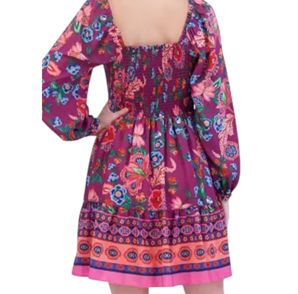 Eliza J Blouson-Sleeve Flounce-Hem Dress (12)