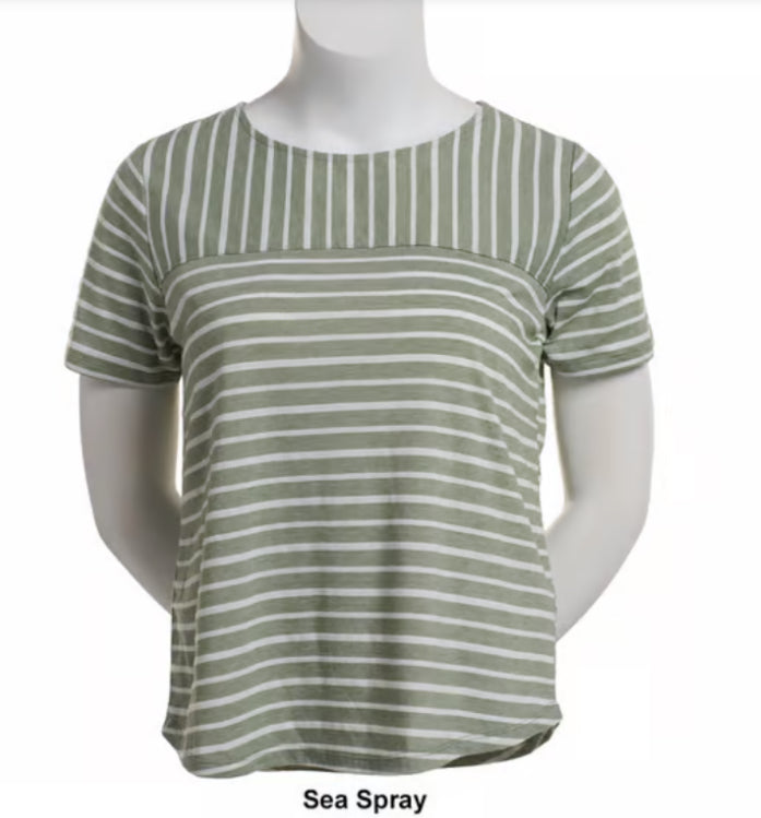 Hasting & Smith Short Sleeve Textured Stripe Tee (X-Large)